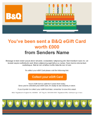 B&Q EGift Card - Choose Product